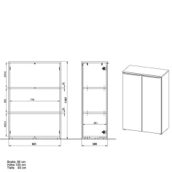 Büromöbel Sets*Pharao24 Büromöbel Set dreiteilig Abby