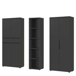 Pharao24 Büromöbel Set dunkelgrau Abby> Büromöbel Sets