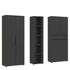 Pharao24 Büromöbel Set dunkelgrau Abby> Büromöbel Sets