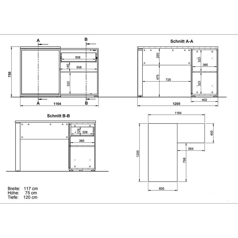 Büromöbel Sets*Pharao24 Büromöbel Set Nastia