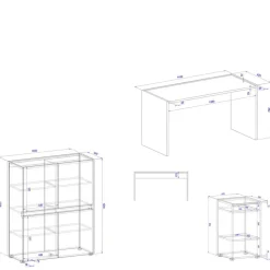 Pharao24 Büromöbel Set 3-teilig Rascian><noscript><img width=