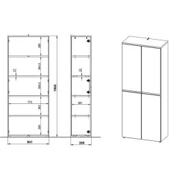 Büroschränke|Aktenschränke*Pharao24 Büroschrank Gowri