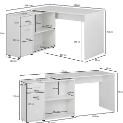 Schreibtische|Computertische*Pharao24 Büroschreibtisch Laois
