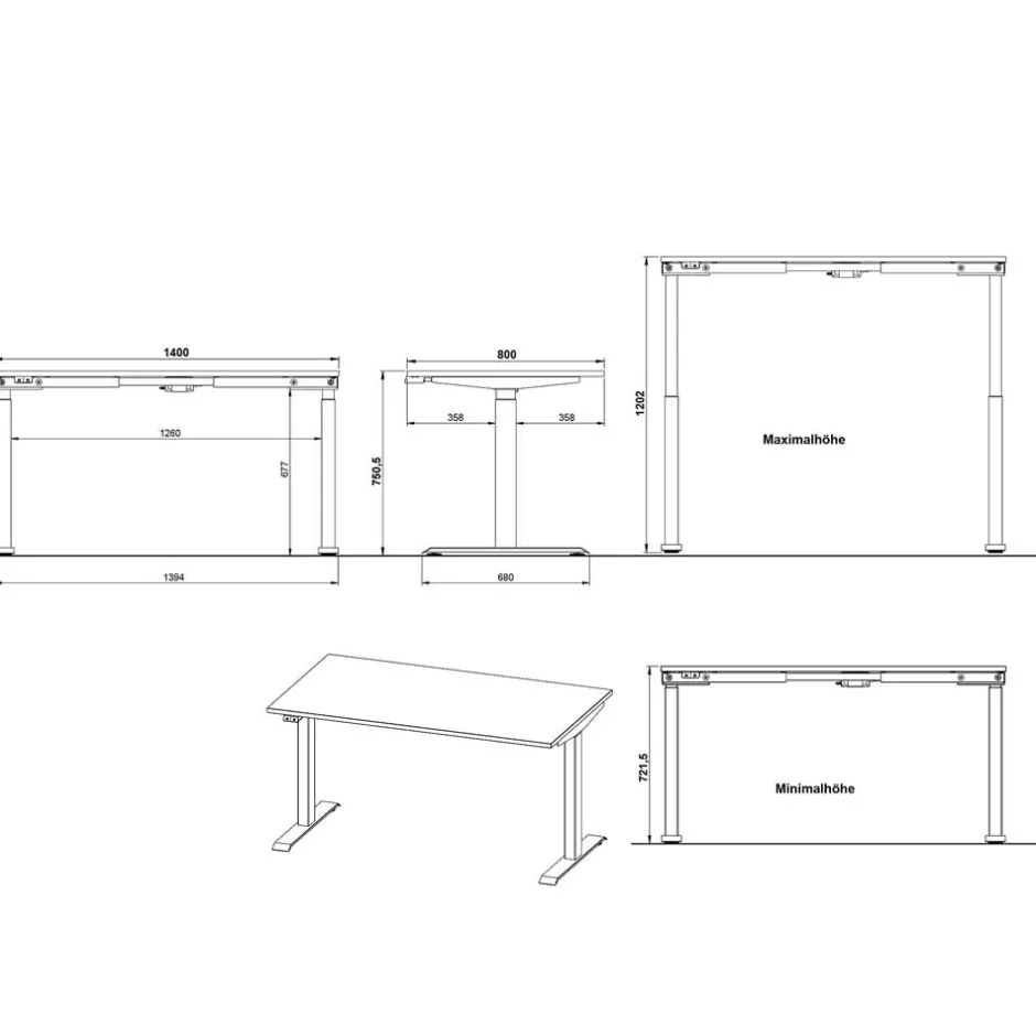 Pharao24 Bürotisch Juanda> Schreibtische