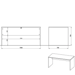 Pharao24 Bürotisch mit Rollcontainer Charin><noscript><img width=