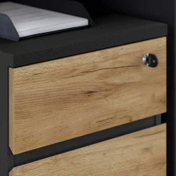 Pharao24 Bürotisch mit Rollcontainer Charin><noscript><img width=