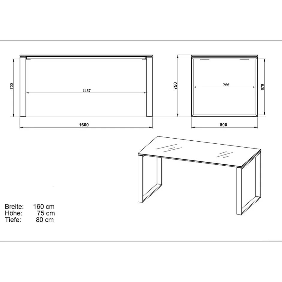 Schreibtische*Pharao24 Bürotisch Rameros