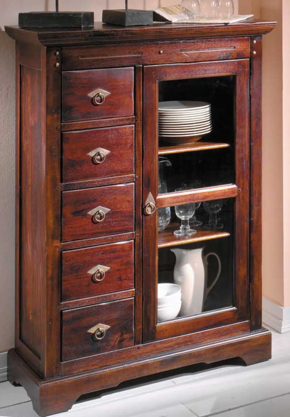 Küchenkommode|Wohnzimmerkommoden*Pharao24 Brotschrank Aceh