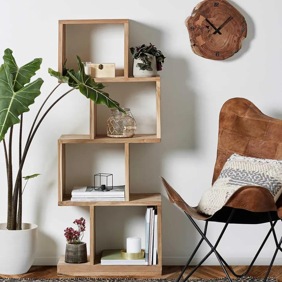 Wohnzimmerregale|Massivholzregale*Pharao24 Buchregal Navoi