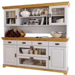 Wohnzimmervitrinen|Massivholz Schränke*Pharao24 Buffetschrank Esszimmer Rasnov