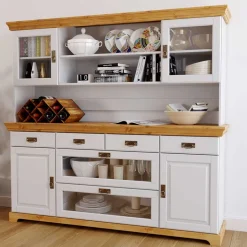 Wohnzimmervitrinen|Massivholz Schränke*Pharao24 Buffetschrank Esszimmer Rasnov