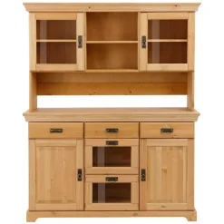 Wohnzimmervitrinen|Massivholz Schränke*Pharao24 Buffetschrank Kiefer Viscinas