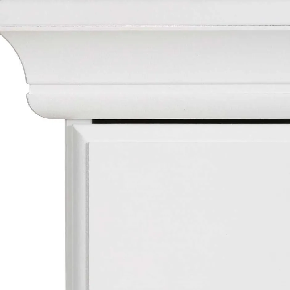 Pharao24 Buffetschrank Weiß Henjov> Wohnzimmervitrinen|Massivholz Schränke