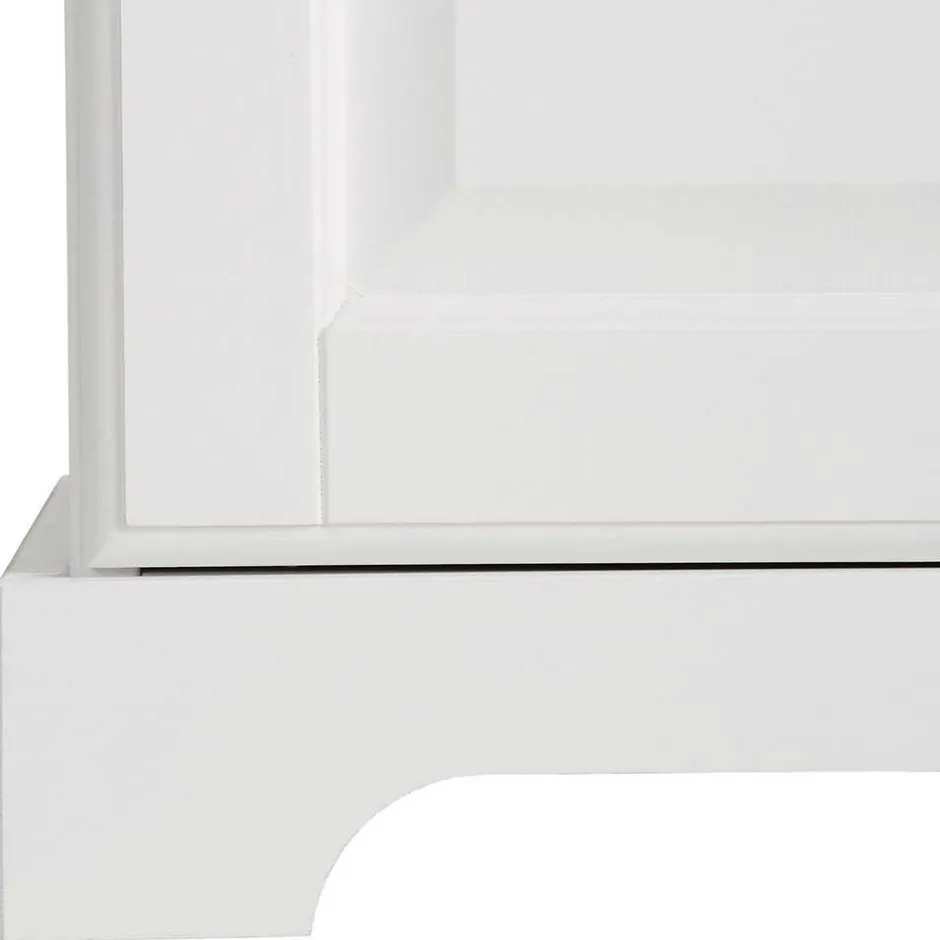 Pharao24 Buffetschrank Weiß Henjov> Wohnzimmervitrinen|Massivholz Schränke