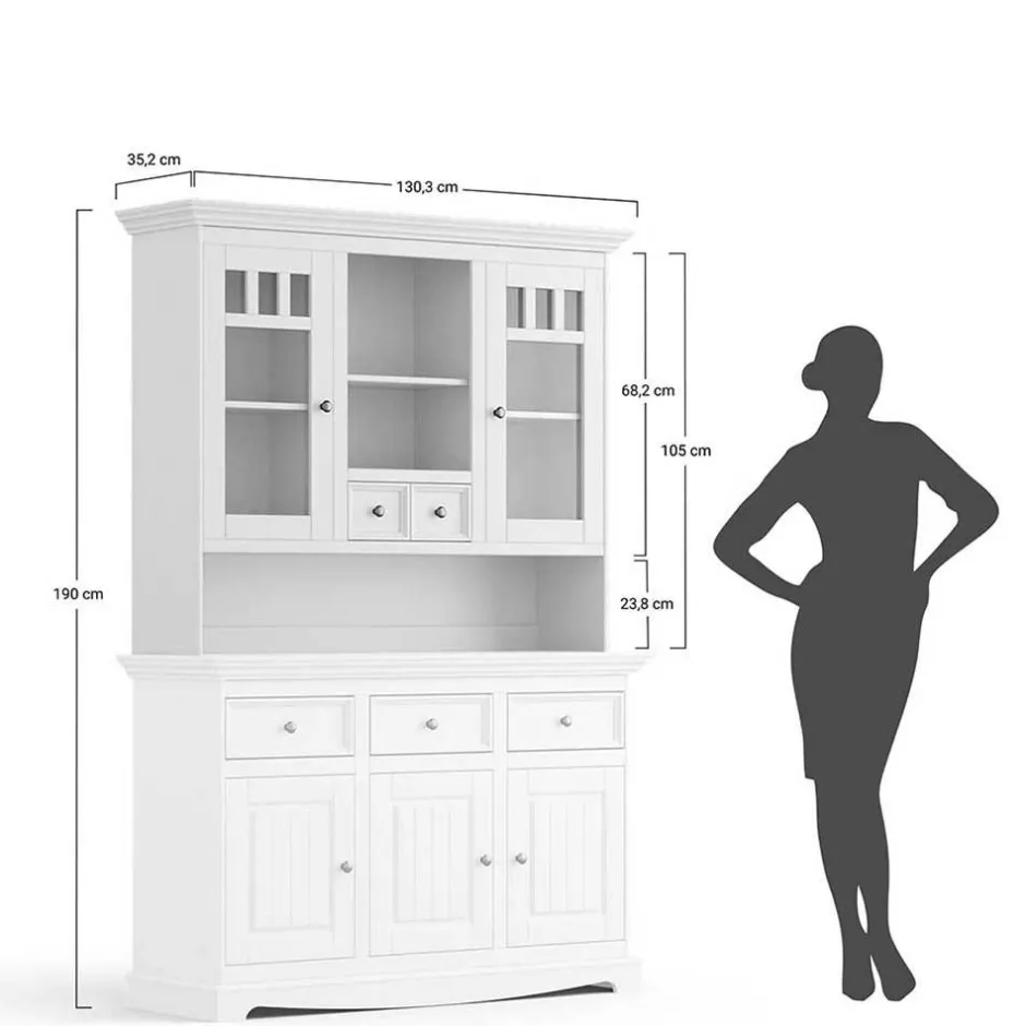 Esszimmerschränke|Anrichten*Pharao24 Buffetvitrine Asendra