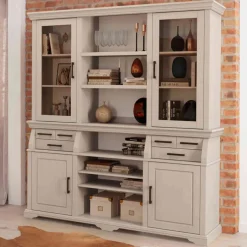 Massivholz Schränke|Anrichten*Pharao24 Buffetvitrine Jefferson