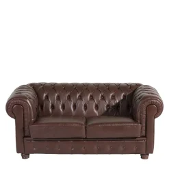Wohnzimmercouch|Einzelsofa*Pharao24 Chesterfield Leder Couch Leandra
