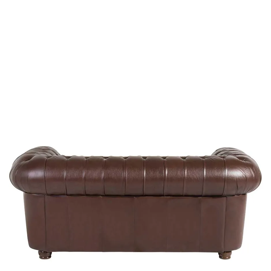 Wohnzimmercouch|Einzelsofa*Pharao24 Chesterfield Leder Couch Leandra
