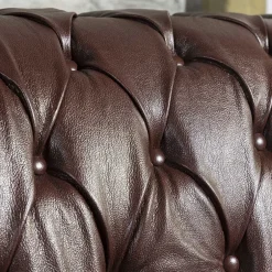 Wohnzimmercouch|Einzelsofa*Pharao24 Chesterfield Leder Couch Leandra
