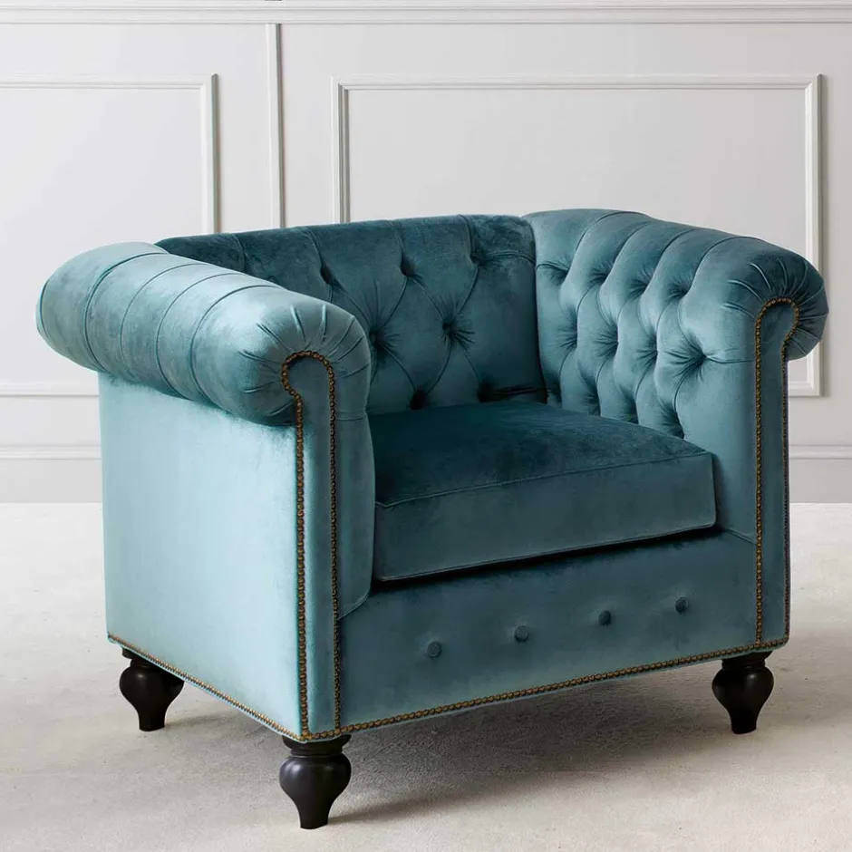 Pharao24 Chesterfield Sessel Sinkala> Polstermöbel|Wohnzimmer Sessel
