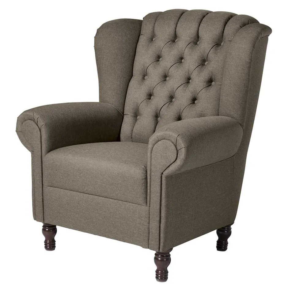 Ohrensessel*Pharao24 Chesterfield Wohnzimmersessel Kobi