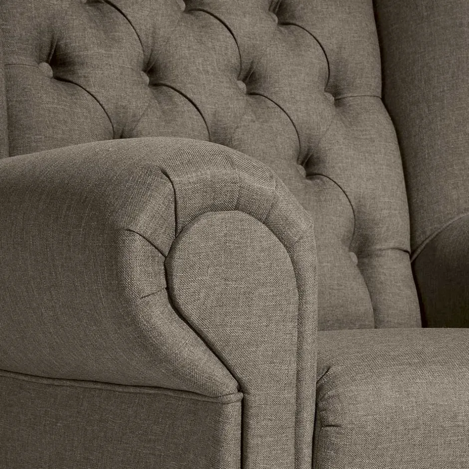 Ohrensessel*Pharao24 Chesterfield Wohnzimmersessel Kobi