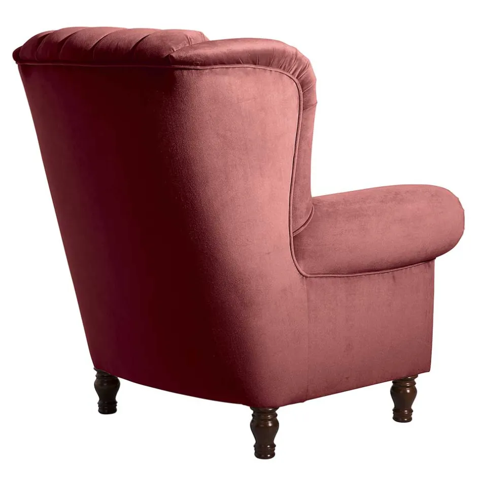 Ohrensessel*Pharao24 Chesterfieldsessel Samt Lavaco