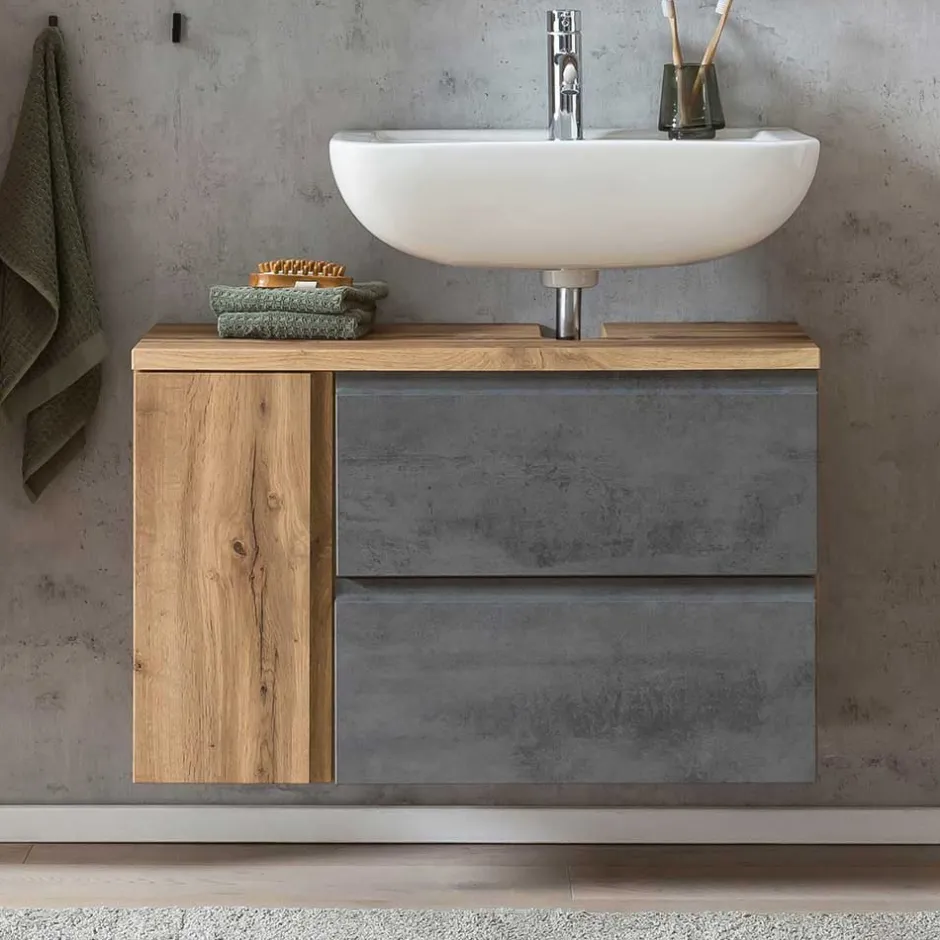 Waschbeckenunterschränke|Bad Unterschränke*Pharao24 85cm Waschtisch Tagma