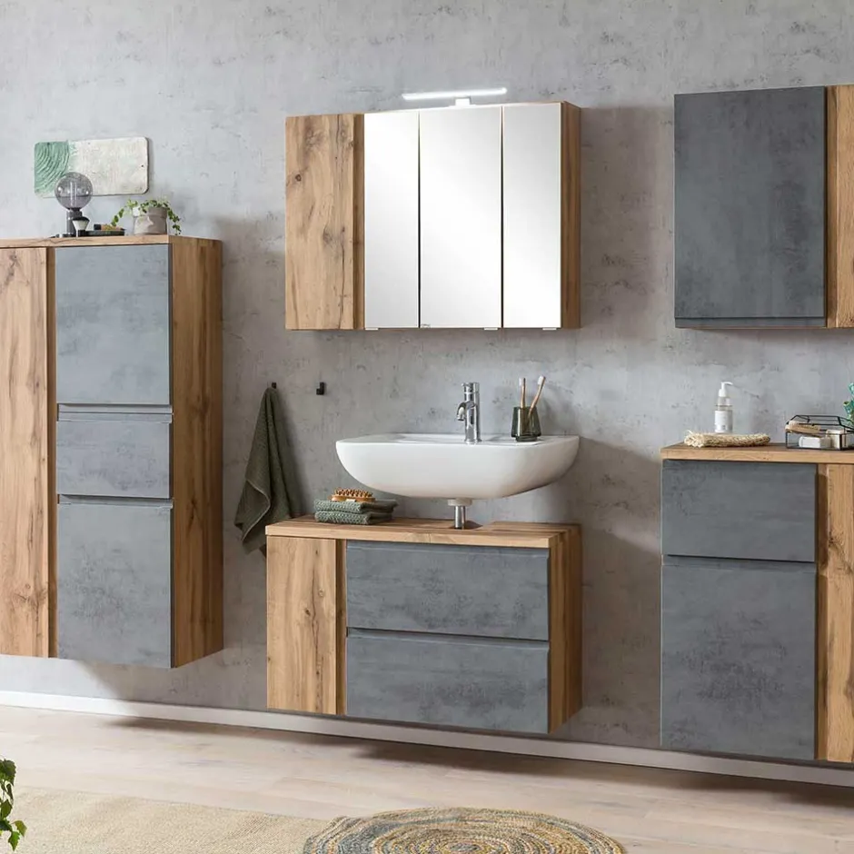 Waschbeckenunterschränke|Bad Unterschränke*Pharao24 85cm Waschtisch Tagma