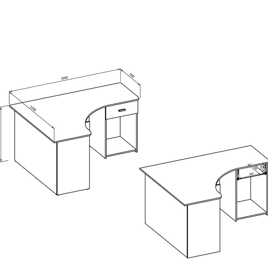 Pharao24 Computerecktisch Larcha> Computertische|Jugendschreibtische