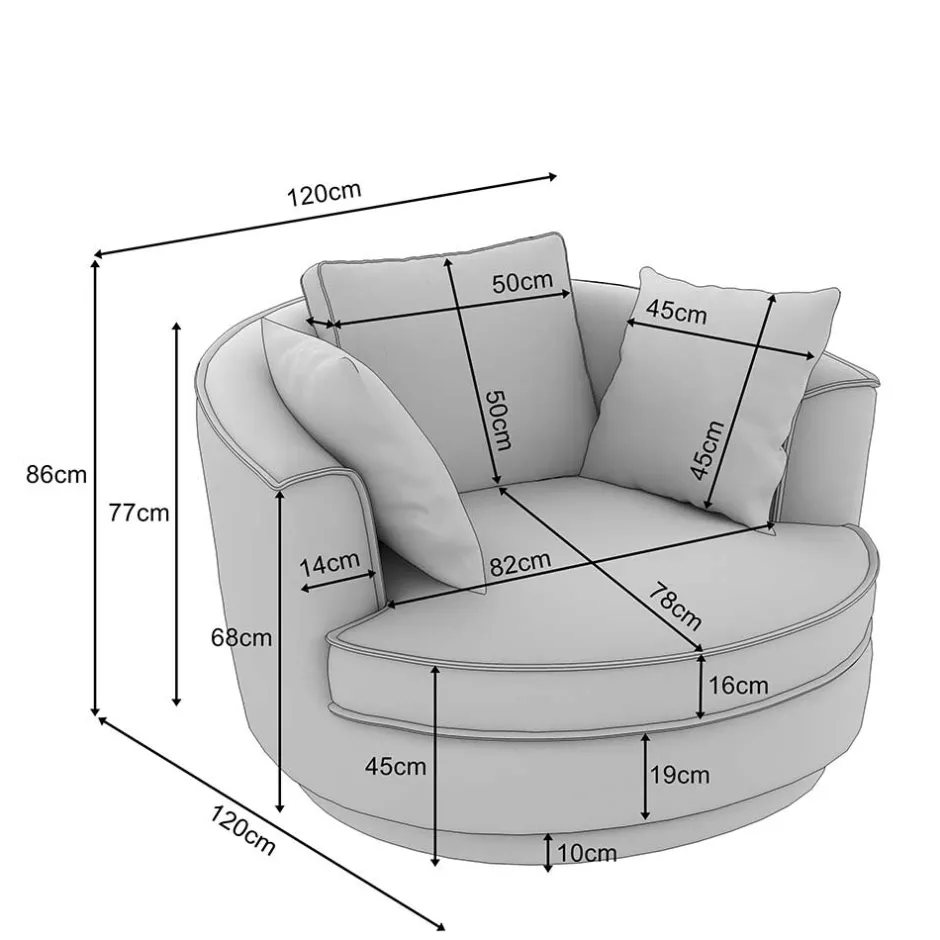 Pharao24 Cord Big Sessel Anyel> Polstermöbel|Wohnzimmer Sessel