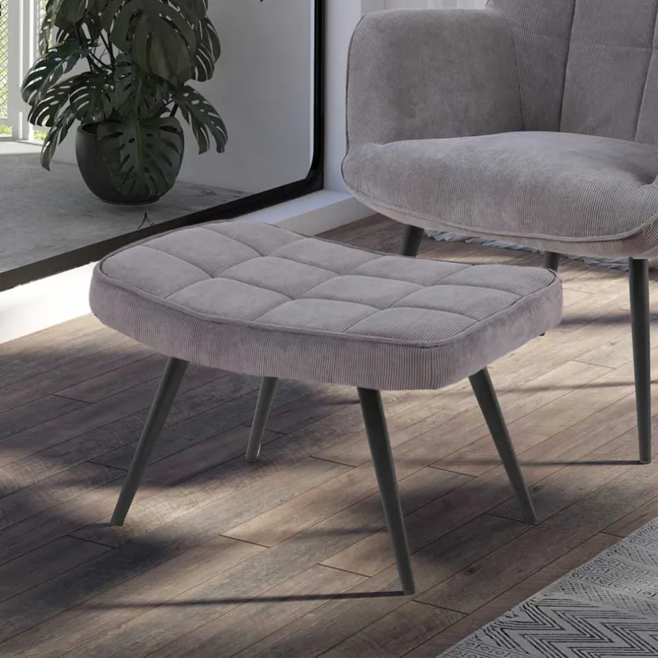 Hocker*Pharao24 Cord Fusshocker Dalicia