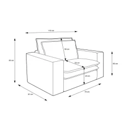 Wohnzimmer Sessel*Pharao24 Cord Sessel modern Edance