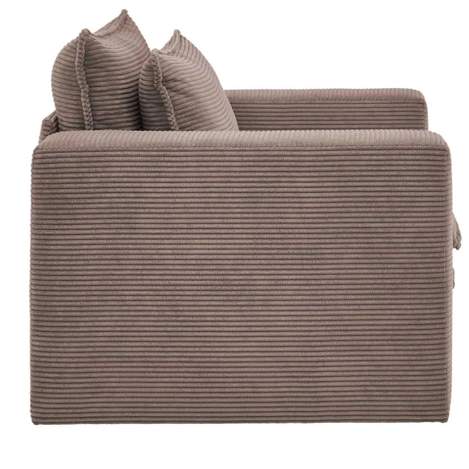 Relaxsessel*Pharao24 Cord Sessel und Hocker Mejan