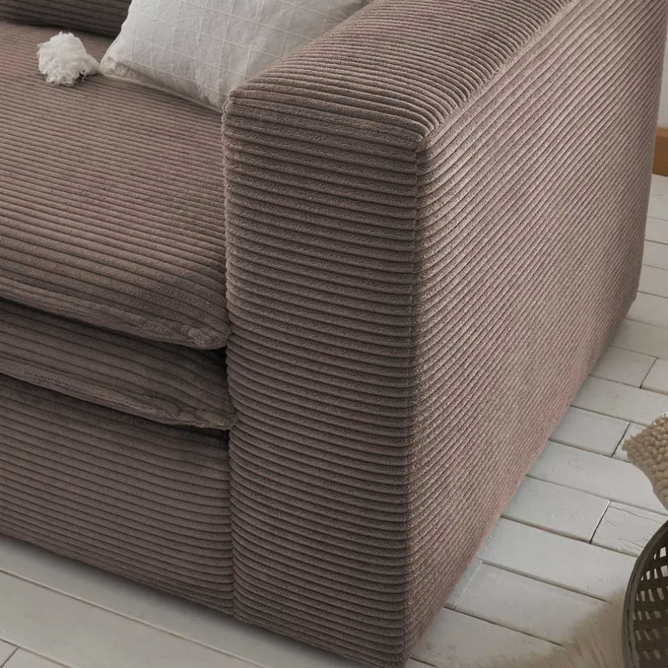 Relaxsessel*Pharao24 Cord Sessel und Hocker Mejan