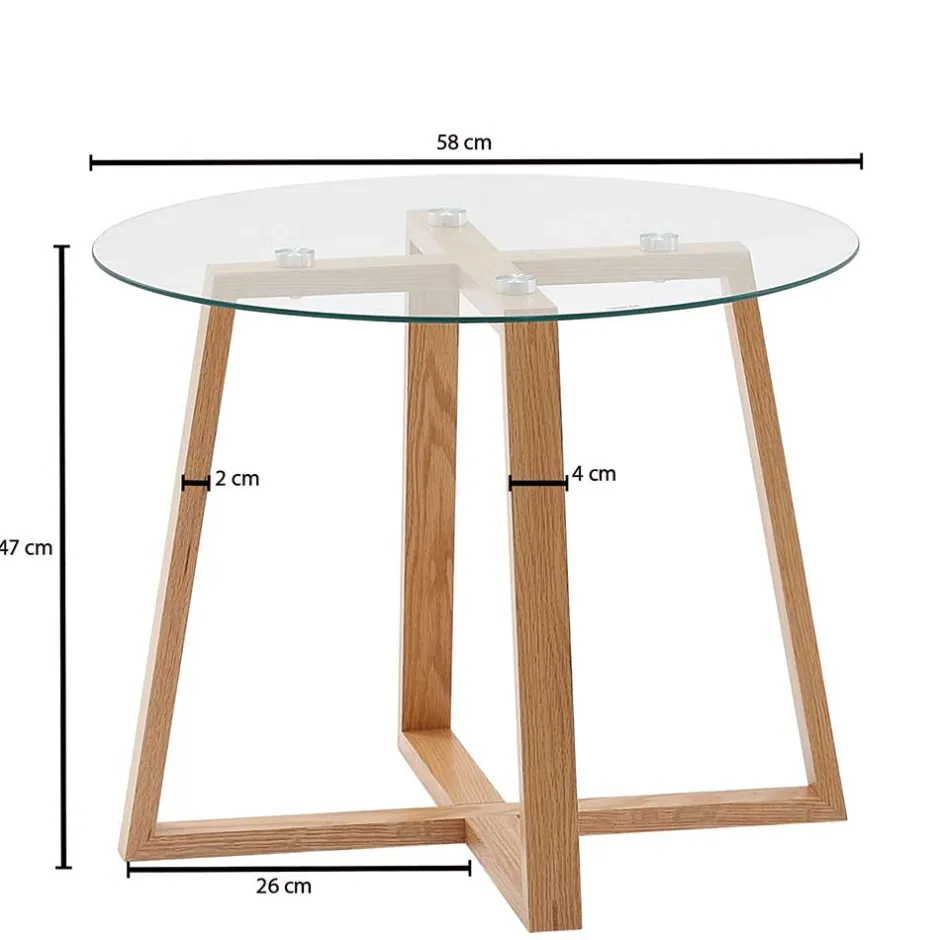 Pharao24 Couch Beistelltisch Clarina> Wohnzimmertisch|Glastische