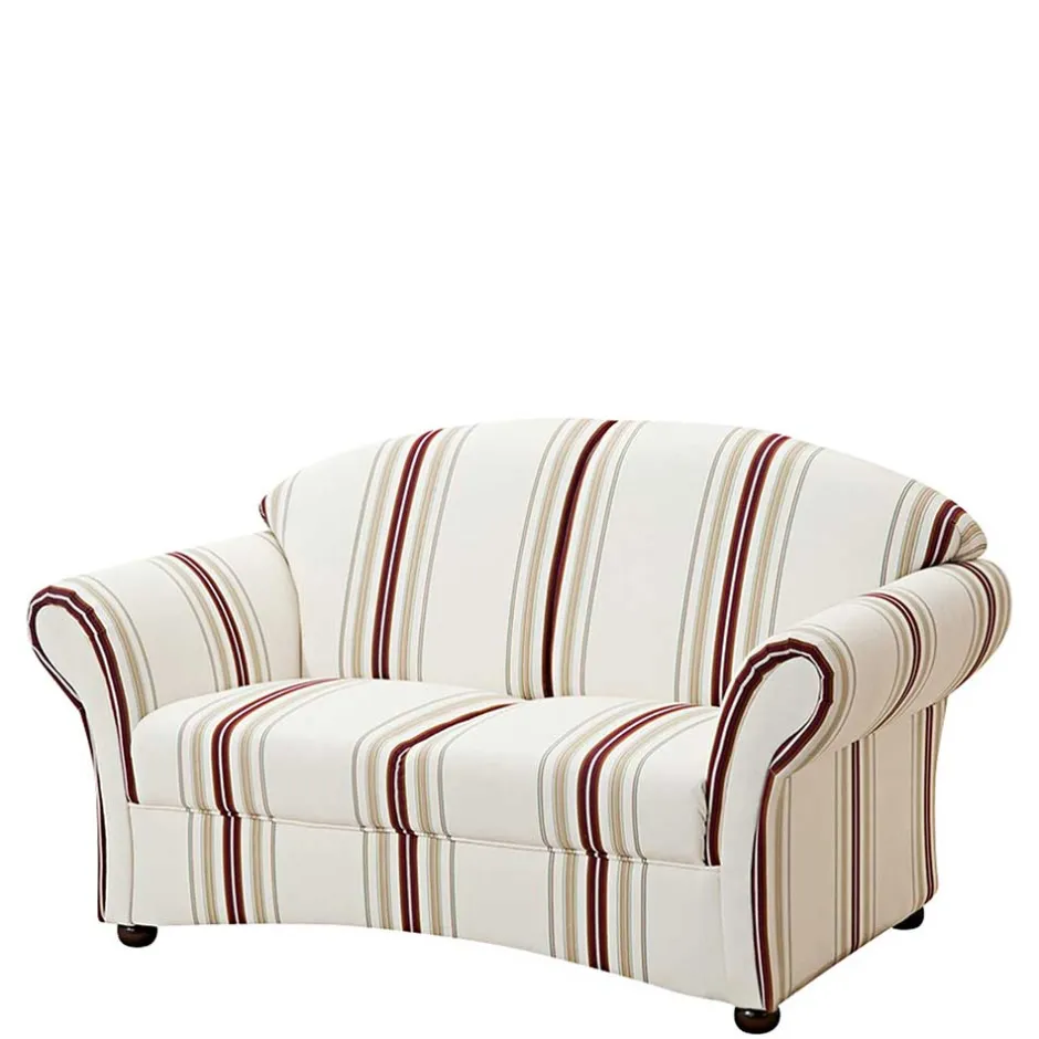 Polstermöbel|Wohnzimmercouch*Pharao24 Couch mit Streifen Mitica