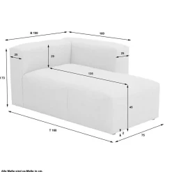 Modulsofas*Pharao24 Couch Modul Recamiere Felictia