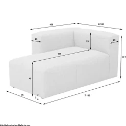 Modulsofas*Pharao24 Couch Modul Recamiere Felictia