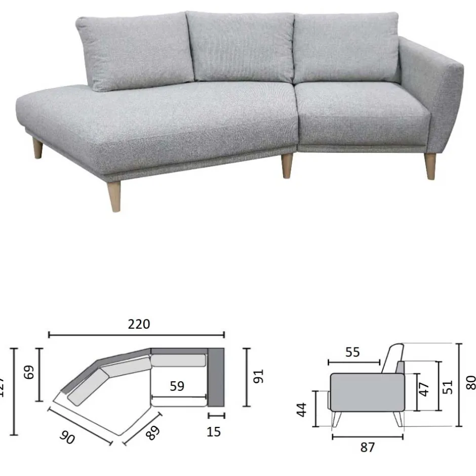 Pharao24 Couchecke Flanzios> 3 Sitzer Sofa