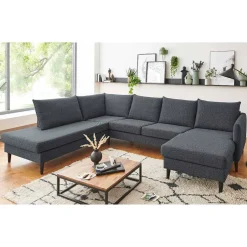 Pharao24 Couchlandschaft Anthrazit Sanctos> Wohnlandschaften|Ecksofas