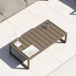 Gartenmöbel*Pharao24 Couchtisch Aluminium Blanca