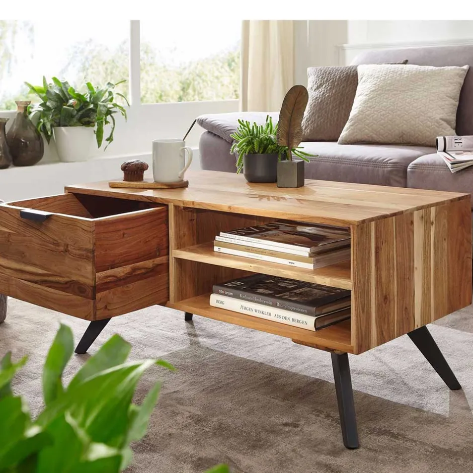 Massivholztische|Wohnzimmertisch*Pharao24 Couchtisch Bordeaux