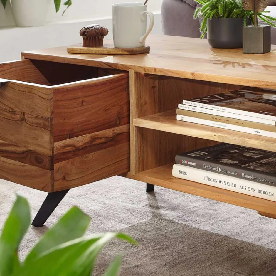 Massivholztische|Wohnzimmertisch*Pharao24 Couchtisch Bordeaux