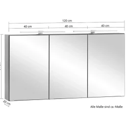 Spiegelschränke*Pharao24 3D Spiegelschrank Bad Pegruan