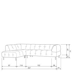 Polstermöbel|Wohnzimmercouch*Pharao24 Design Couchecke Alfons