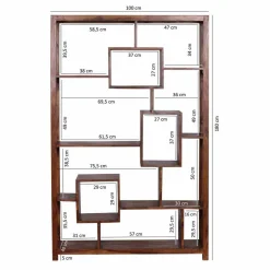 Raumteiler|Wohnzimmerregale*Pharao24 Design Massivholzregal Arendal