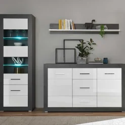 Pharao24 Design Schrankwand Jains> Moderne Wohnwände|Hochglanz Wohnwände