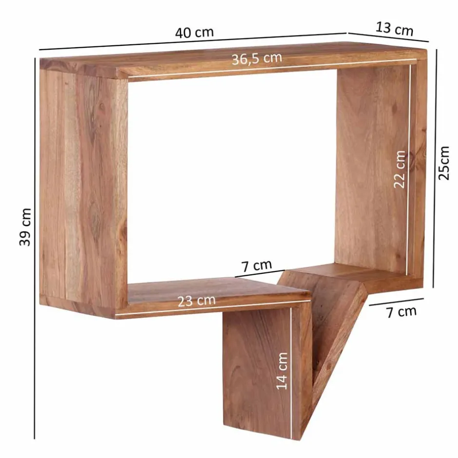 Massivholzregale|Wandregale*Pharao24 Design Wandregal Set Selvas