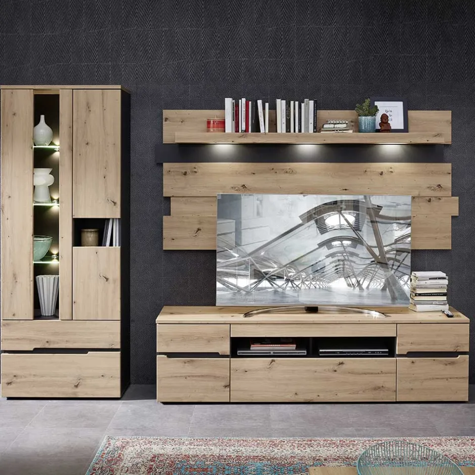 Wohnwand 250 Cm|Moderne Wohnwände*Pharao24 Design Wohnwand Esdravos